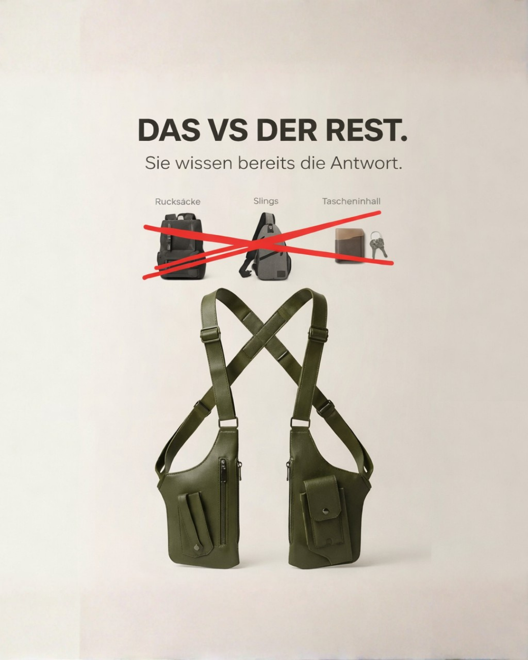 Schulterholstertasche aus Leder